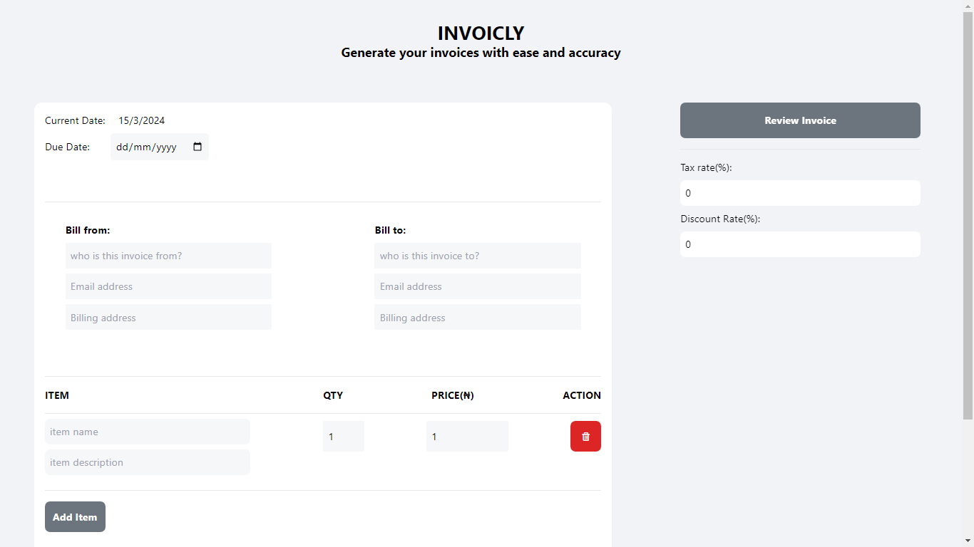 Invoice Generator